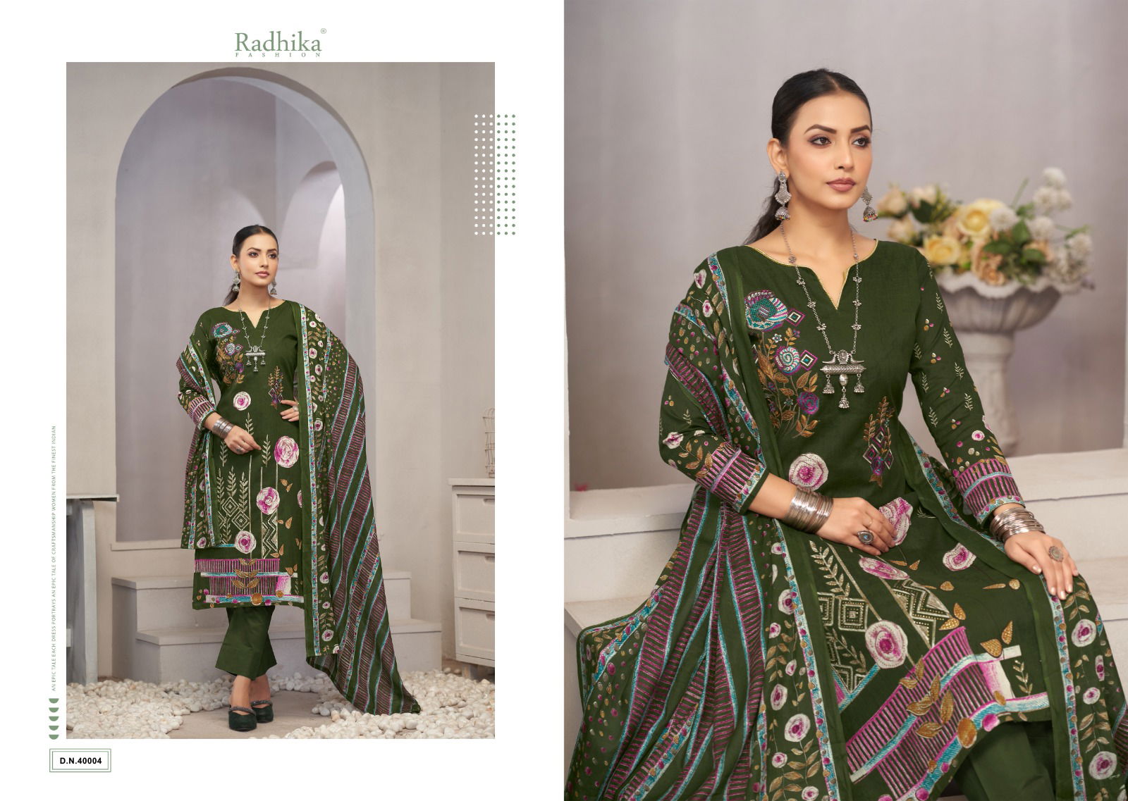 Shajiya By Radhika Azara Lawn Cotton Printed Dress Material Suppliers In India